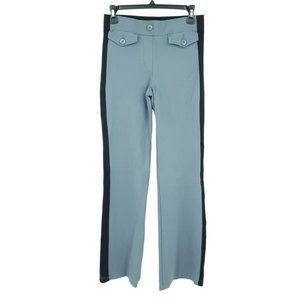 Betabrand Tuxedo Dress Pants Grey w Black Stripes Yoga Stretchy Ponte Knit Small